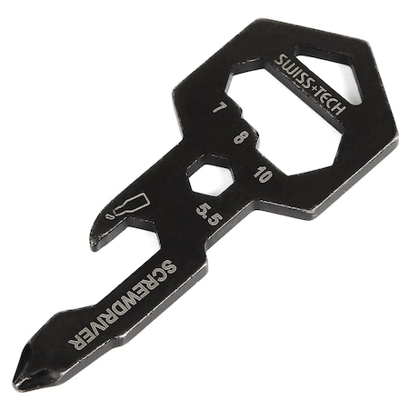 Prime-Line SWISS+TECH 8-in-1 Every Day Carry (EDC) Multi-Tool, w/Carabiner Clip (Single Pack) ST029017